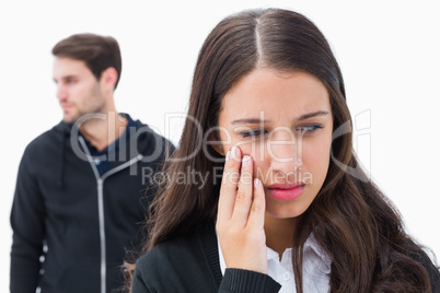 Unhappy couple not speaking to each other