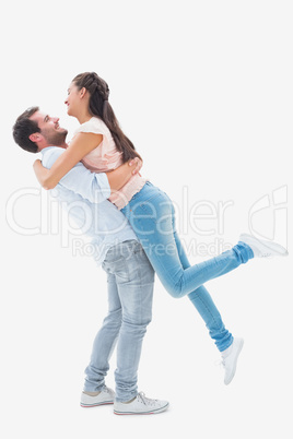 Attractive young couple hugging each other