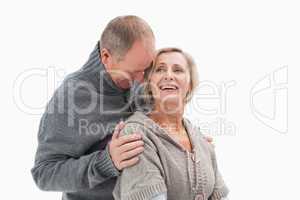 Happy mature couple in winter clothes