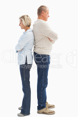 Unhappy couple not speaking to each other