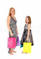 Mother and daughter shopping.