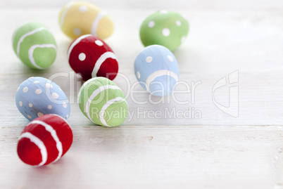 Many Colorful Easter Eggs With Copy Space