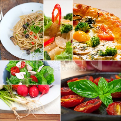 healthy Vegetarian vegan food collage