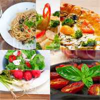 healthy Vegetarian vegan food collage