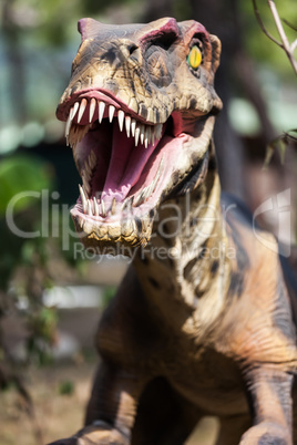 Dinosaur showing his toothy mouth
