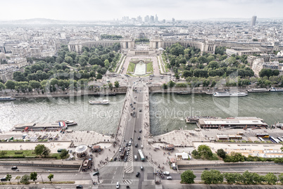 Paris, France. Beautiful city aerial skyline