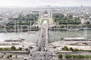 Paris, France. Beautiful city aerial skyline
