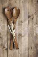 wooden spoon with a fork