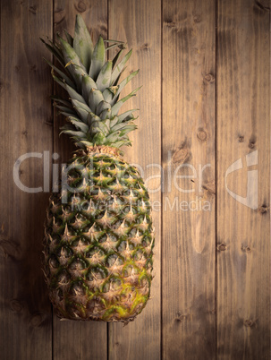 pineapple on a wooden table