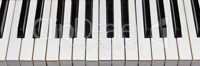 piano keys closeup as background