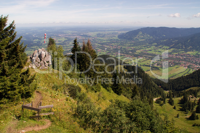 Blick vom Brauneck auf Lenggries