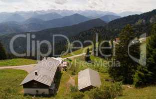 Hütte in den Alpen
