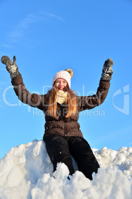 Mädchen im Schnee Winter