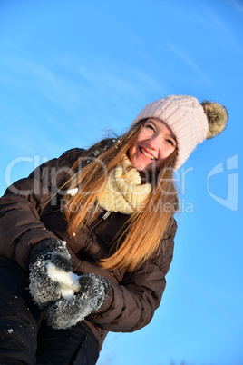 Mädchen im Schnee Winter