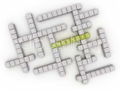 3d image analysis  issues concept word cloud background