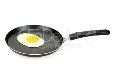 pan with fried eggs