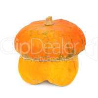 ripe pumpkin isolated on white background