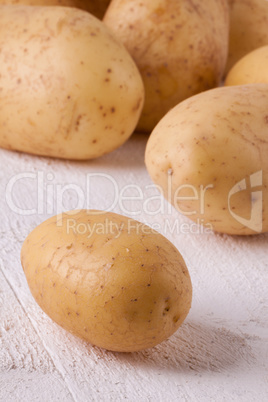 Farm fresh washed whole potatoes