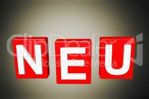 3d letter with word NEU