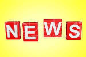 3d letter with word NEWS
