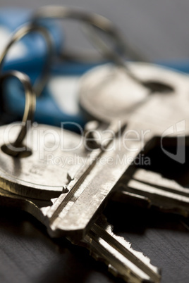 Macro Shot of Keys on Top of the Table