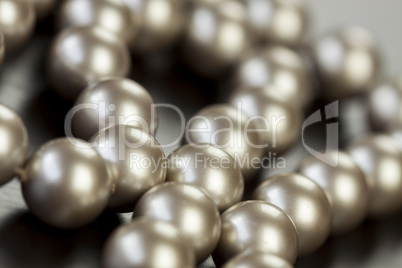 String of shiny grey beads
