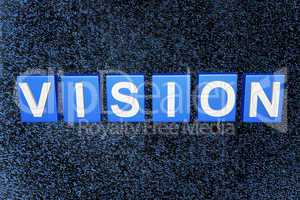 3d letter with word Vision