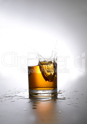 Splashing whiskey