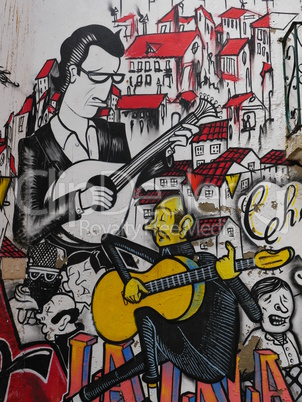 Graffitikunst in Lissabon