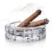 Cigars in ashtray