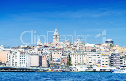 ISTANBUL - SEPTEMBER 22, 2014: Galata Tower and Istanbul citysca