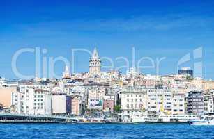 ISTANBUL - SEPTEMBER 22, 2014: Galata Tower and Istanbul citysca