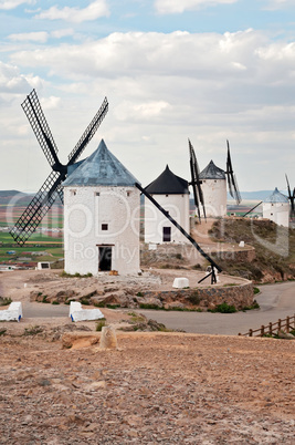 Traditional windmills in Consuegra, Spain
