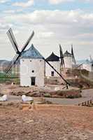 Traditional windmills in Consuegra, Spain
