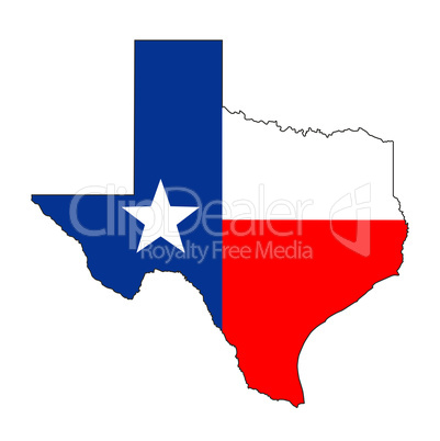 texas flag map