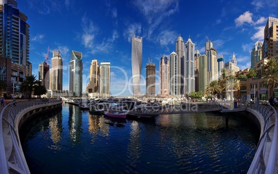 Dubai Marina Vereinigte Arabische Emirate Hochhäusern