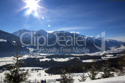 Mountain landscape in Austrian Alps