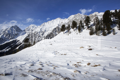 Border crossing Staller Sattel of Tyrol to Italy