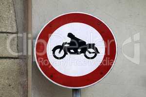 Motorräder verboten
