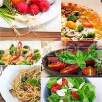 healthy Vegetarian vegan food collage