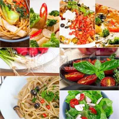 healthy Vegetarian vegan food collage