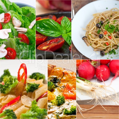 healthy Vegetarian vegan food collage