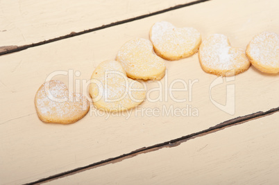 heart shaped shortbread valentine cookies