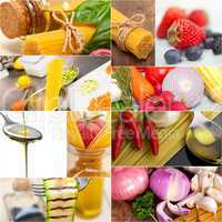 healthy Vegetarian vegan food collage