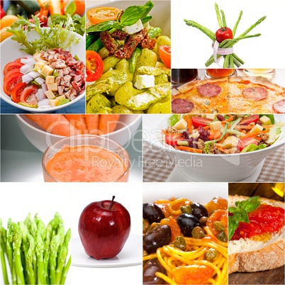 healthy Vegetarian vegan food collage