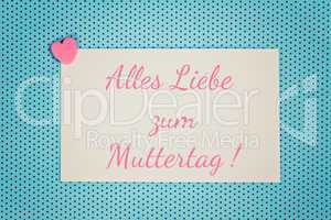 greeting card - pink and blue - mothers day