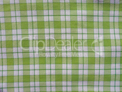 Green checkered tablecloth background