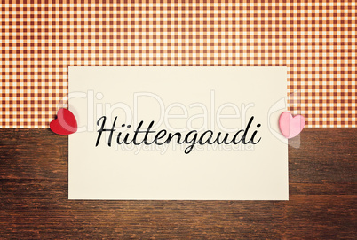 greeting card - german hüttengaudi