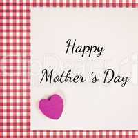 greeting card with cute heart - mothers day