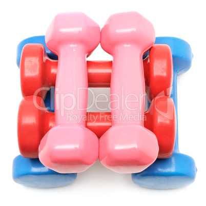 dumbbells isolated on a white
